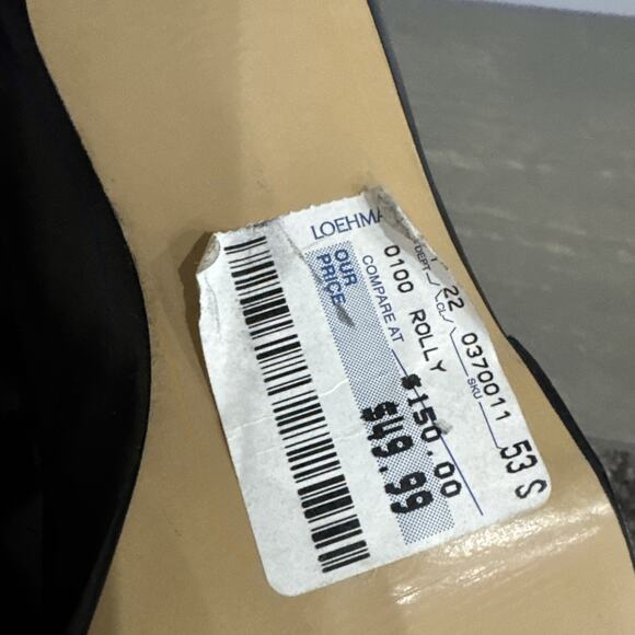 BCBG Paris Black Leather Heel Peep Toe Size 10B/41 Missing Heal Cap - Picture 6 of 11